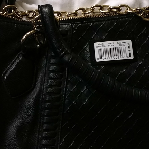 🚫Woven faux leather tote or shoulder bag - Picture 5 of 8